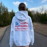 Hanes American Flag Patchwork Hoodie Photo 0