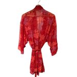 Victoria's Secret Victoria’s Secret Very Sexy Kimono Robe OS Red Floral Sheer Chiffon Lounge Photo 2
