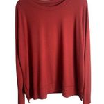 Lucky Brand  Size Xl Lightweight Sweater Orange Cozy Crew Neck Oversized Shirt Photo 0