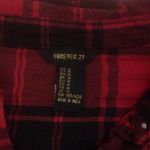 Forever 21 Red + Black Plaid Button Up Blouse Photo 3