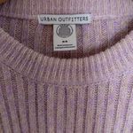 Urban Outfitters  Lilac Knit Ribbed Drop Shoulder Cropped Sweater Size Medium Photo 3