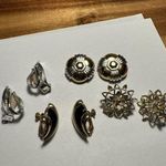 Liz Claiborne Lot of 4 Signed Clip On Earrings - 2 Sarah Coventry, Napier,  Photo 0