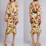 Saloni Olivia Floral Dress Yellow Size 4 Photo 1