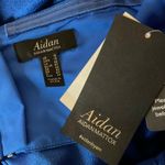 Aidan Mattox Satin One Shoulder Cut Out Column Evening Gown Blue Size 18 Dress Photo 8