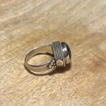 Sterling Silver Raised Black Onyx 925  Ring Photo 5