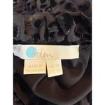 Boden Black Velvet burnout Leopard MockNeck silk S Top 10 boho Whimsigoth Y2K Photo 3