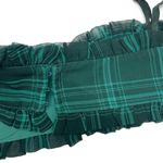 superdown NWT  Bralette Bustier Zelia Green Plaid Crop Top Bra Top Size Small NEW Photo 3