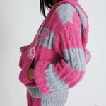 Love Shack Fancy  Pink and Gray Cardigan Sweater Photo 7