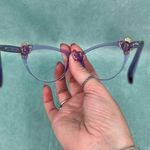 Purple Cat Eye Gemstone Eyeglasses Photo 4