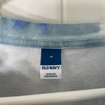 Old Navy EUC Old‎ Navy women’s tie dyed pattern blue white cropped long sleeve tshirt M Photo 2