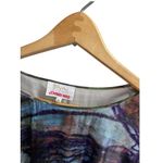 Johnny Was Biya Multicolor Velvet Burnout Long Sleeve Tunic Medium Photo 2