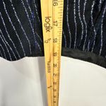 Onyx Nite 12P Black Metallic Stripe Cami Top Y2K Vintage Evening Party Glam USA Photo 5