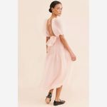 Free People Hailey Dress Size 4 Beautiful Baby Pink Wrap front Midi Dress Photo 1