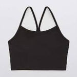 Aerie ✨ OFFLINE Recharge Sports Bra Support Cropped Black Tank Top XL Photo 0