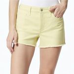 NWT FRAYED Jeans High Rise Denim Shorts Size 2 Yellow Evening Primrose Raw Hem Photo 0