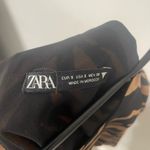 ZARA Black and Tan Animal Print Crop Top Photo 5