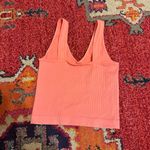 NIKIBIKI  Peach Ribbed V-Neck Tank Top Photo 1