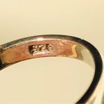 None Aquamarine & Marcasites Sterling Silver Ring 6 3/4 Photo 6