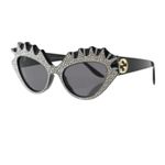 Gucci  Sunglasses Cat Eye Hollywood Forever Black Studded Crystals Authentic NEW Photo 9