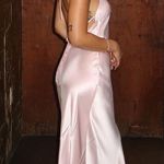 Reformation  Jeany Pink Silk Dress Photo 0