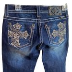 Miss Me New Jeans Women’s Size 26 skinny cut Denim stitched cross Pockets Photo 1