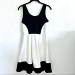 AQUA Black and White Fit and Flare Dress Size Medium Photo 5
