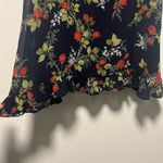 Reformation  Christine Navy and Red Floral Mini Dress, Size 6P (Petite) Photo 3