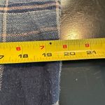 American Eagle Cropped Plaid Flannel Button Up Long Sleeve Blue Women's Small‎ Photo 6