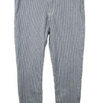 Free People  Women’s Hickory Pinstripe Straight Leg Pants Navy/White Size 30 Photo 1