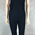 Material Girl  Bustier Black Fitted Jumpsuit NWT LARGE Photo 0