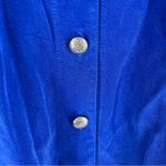 Tianello Plus TENCEL Taipei Blouse Button Front Garment Dyed Cobalt Blue 2X Photo 4