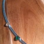 Multi Color Austrian Crystal Stainless Steel Five Heart Station Necklace Photo 4