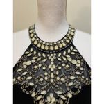 Betsy and Adam Floor Length Prom Dress ~ Black Size 2 ~ Beaded ~ Open Back Photo 4