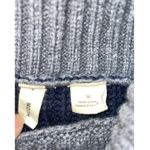 Anthropologie  Moth Sweater Dress Womens M Gray Blue Turtleneck Ribbed Slit Tunic Photo 3