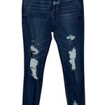 American Eagle  SZ 4 Super Hi-Rise Jeggings Jeans Distressed Rips Stretch Zip-Fly Photo 0