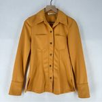 ZARA  Knit Long Sleeve Tortoise Shell Button Front Collared Shirt Side‎ Slits Photo 0