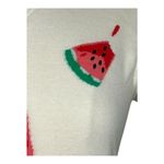 Talbots  Watermelon Print Short Sleeve Sweater Top Knit‎ Tee Women Size XS Photo 4