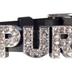 New Womens San Antonio Spurs Rhinestone Bling Faux Leather Shimmer Bracelet Black Photo 0