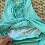 Lilly Pulitzer  UPF‎ 50+ Luxletic Lakelyn Ruffle Aqua Polo small athleisure yoga Photo 5
