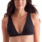 Mimi Flamingo Women's Swimwear Lido Rib Dakota Bra Swim Top Sz 4 Black Photo 0