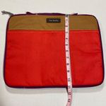 Vera Bradley Laptop Sleeve Case With Handles Red & Tan Exterior Bird Print Inter Photo 3