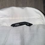 ZARA  White Long sleeve Plunge Neck Mini Dress - Size XS Photo 2