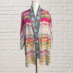 Johnny Was  Reversible Embroidered Patchwork Kimono Jacket XS Fits up to M Photo 1