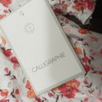 NWT Red and White Smocked Puff Sleeve Blouse with Tie Front Size M Photo 2