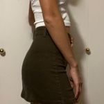 Forever 21 Olive button Down Mini Skirt Photo 2