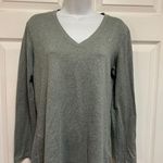 Nike Grey Dri Fit Fitted V-Neck Long Sleeve Top Photo 1