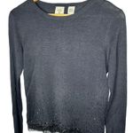 Todd Oldham Rare Vintage TO2 Black 100% Silk Sequin Unique Light Sweater Medium Photo 1