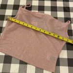 None Women’s Sparkly Pink Slouchy Cami Crop Top Size XS Photo 8