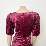 Rachel Parcell [] Maroon Floral Velvet Puff Sleeve Ruffle Mini Dress NWT Size 10 Photo 9