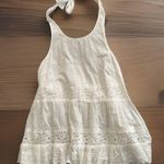 American Eagle  White Eyelet Lace Ruffle Halter Top Dress Cottagecore Fairy Photo 0